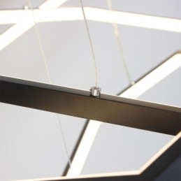 Luminária pendente hexagonal moderna