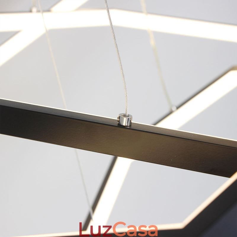Luminária pendente hexagonal moderna