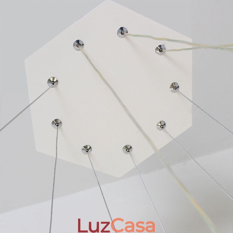 Luminária pendente hexagonal moderna