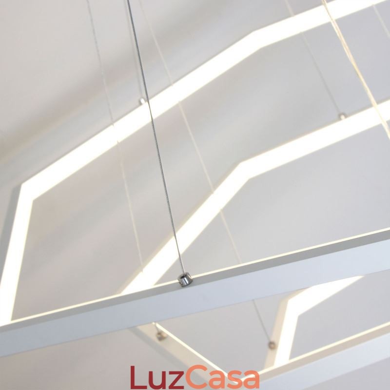 Luminária pendente hexagonal moderna
