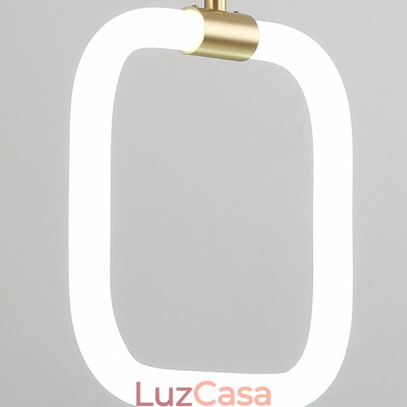 Luminária pendente simples e moderna de latão