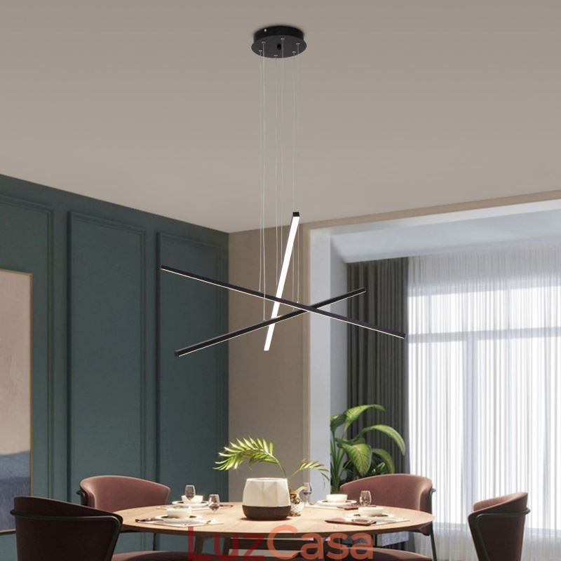 Luminária pendente de suspensão linear Luminária decorativa
