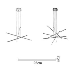 Luminária pendente de suspensão linear Luminária decorativa