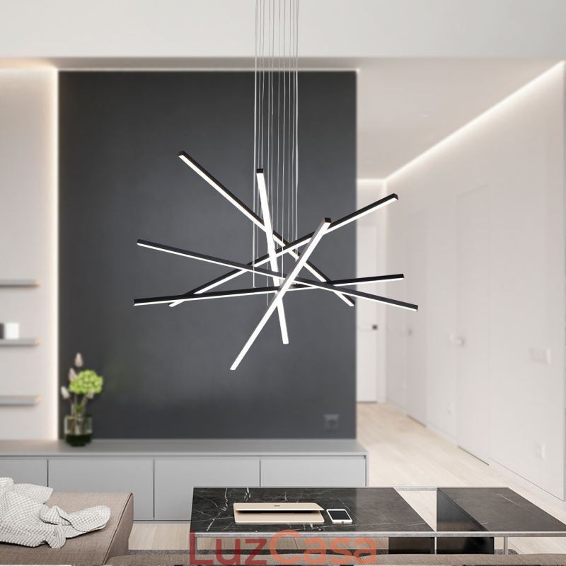 Luminária pendente de suspensão linear Luminária decorativa