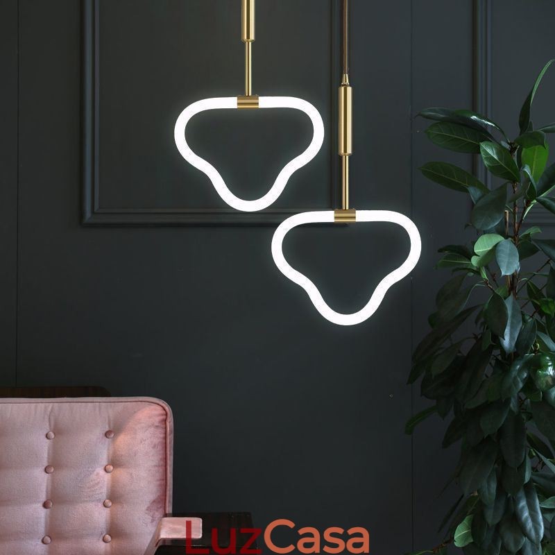 Luminária de teto moderna com ajuste de intensidade de luz acrílica l
