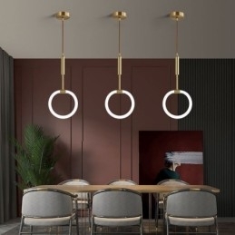 Luminária de teto moderna com ajuste de intensidade de luz acrílica l