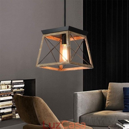 Luminária pendente estilo vintage com luz única Luminária pendente estilo vintage com luz única