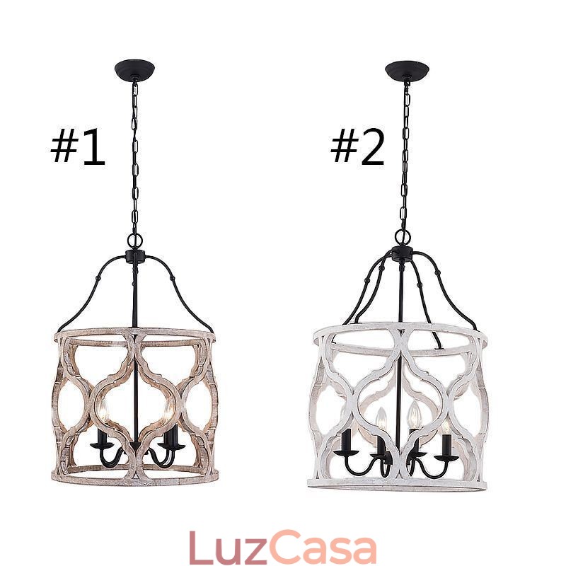 Luminária pendente estilo vintage com 4 lanternas