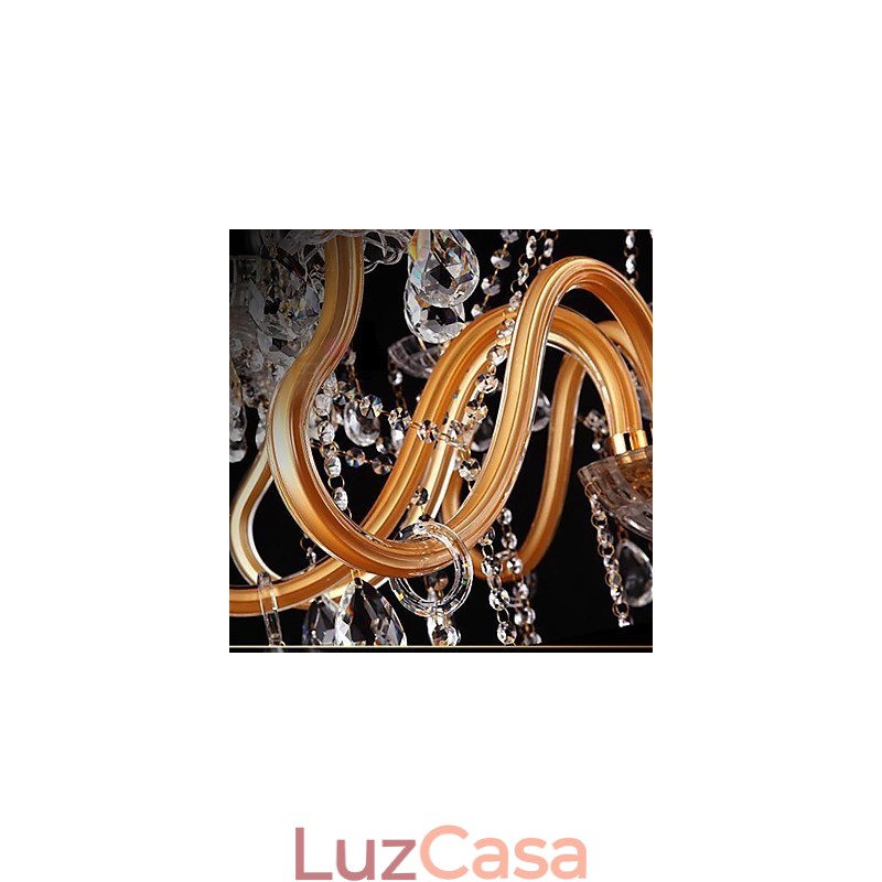 Lustre de vidro moderno contemporâneo tradicional clássico vintage com pintura em cristal