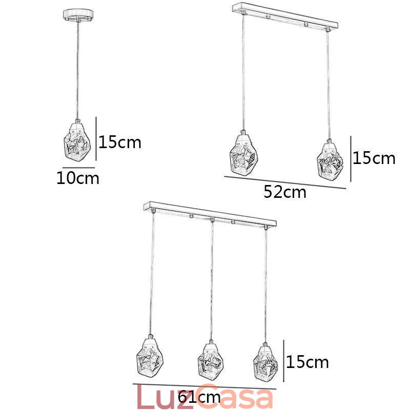 Mini Simples Bola De Cristal Luz Pendurada Luz De Teto