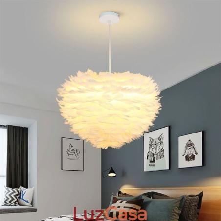Luminária pendente decorativa Pretty Feather Luminária pendente decorativa Pretty Feather