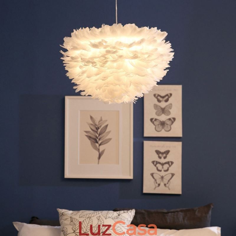 Luminária pendente decorativa Pretty Feather