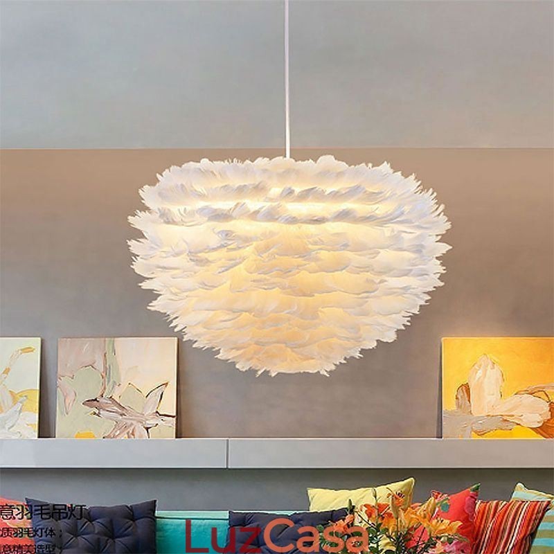 Luminária pendente decorativa Pretty Feather