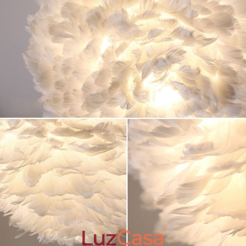 Luminária pendente decorativa Pretty Feather
