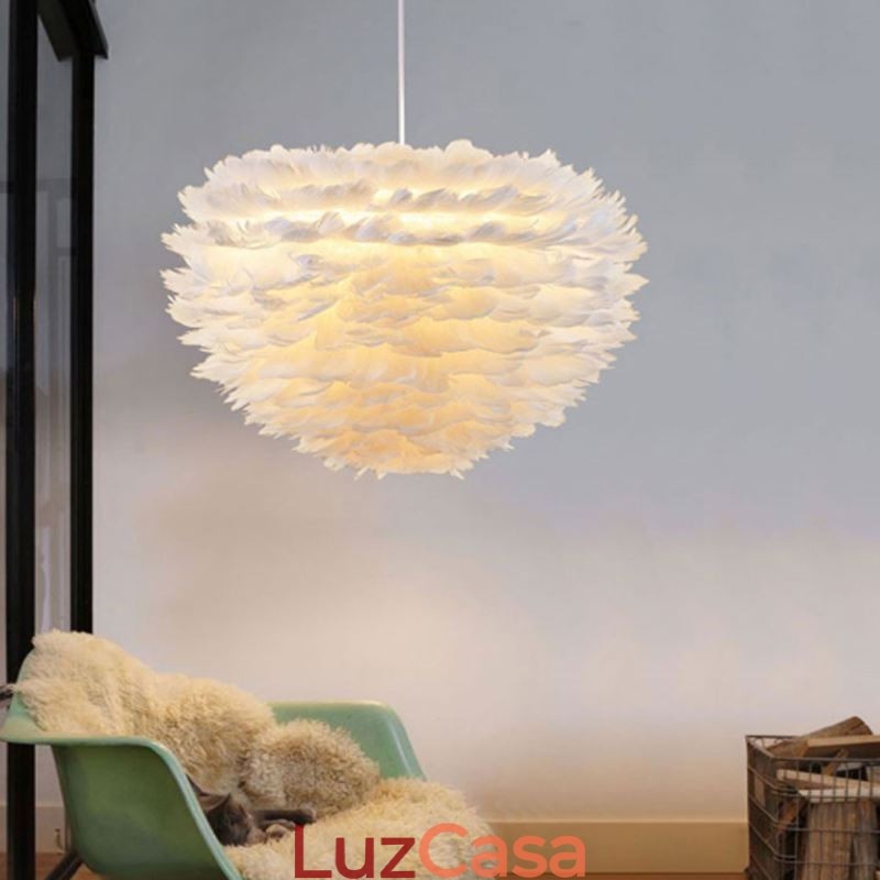 Luminária pendente decorativa Pretty Feather
