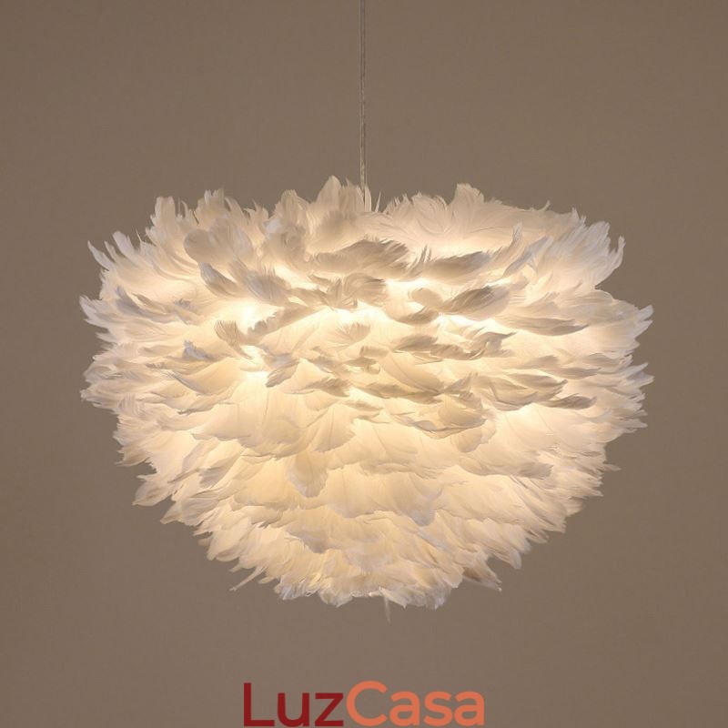 Luminária pendente decorativa Pretty Feather