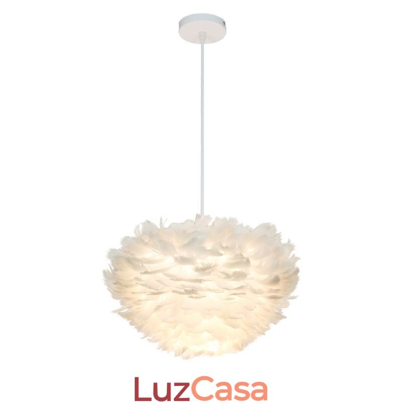 Luminária pendente decorativa Pretty Feather