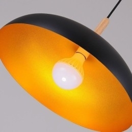 Luminária pendente moderna minimalista decorativa preta e branca