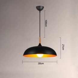 Luminária pendente moderna minimalista decorativa preta e branca