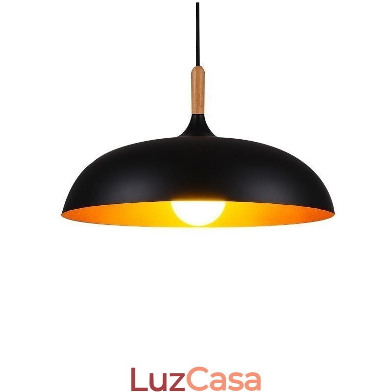 Luminária pendente moderna minimalista decorativa preta e branca