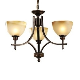 Lustre Elegante com 3 Luzes em Luz Quente