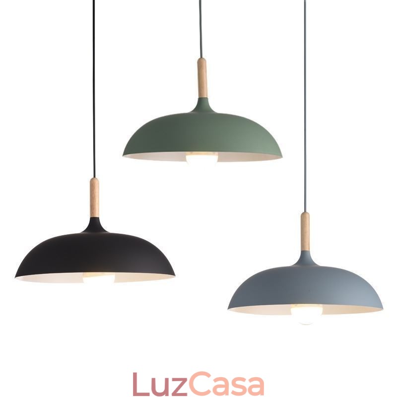 Luminária pendente moderna Luminária pendente colorida Macaron