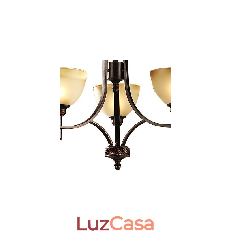 Lustre Elegante com 3 Luzes em Luz Quente