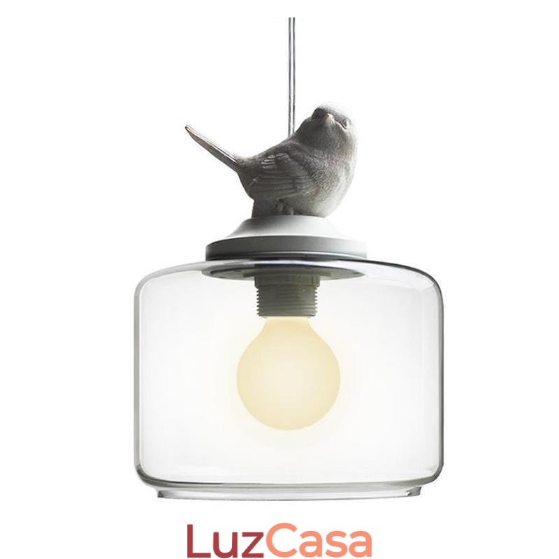 Luminária pendente de vidro estilo retrô Little Bird Iluminação decorativa