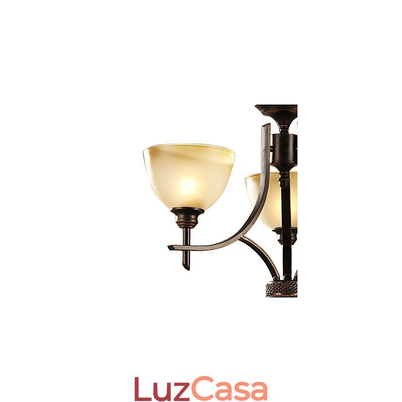 Lustre Elegante com 3 Luzes em Luz Quente