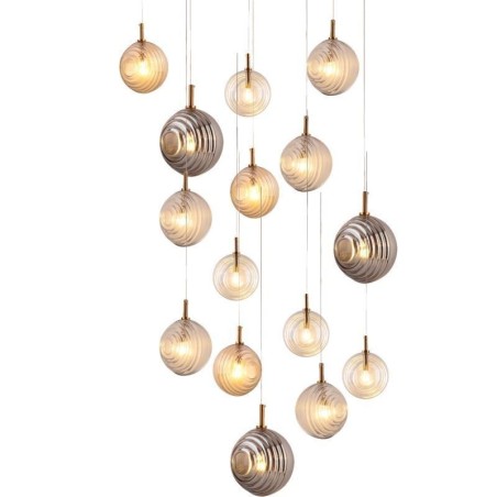 Luminária pendente de vidro criativa decorativa globo de vidro loft Luminária pendente de vidro criativa decorativa globo de vidro loft