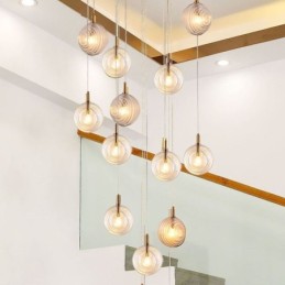 Luminária pendente de vidro criativa decorativa globo de vidro loft