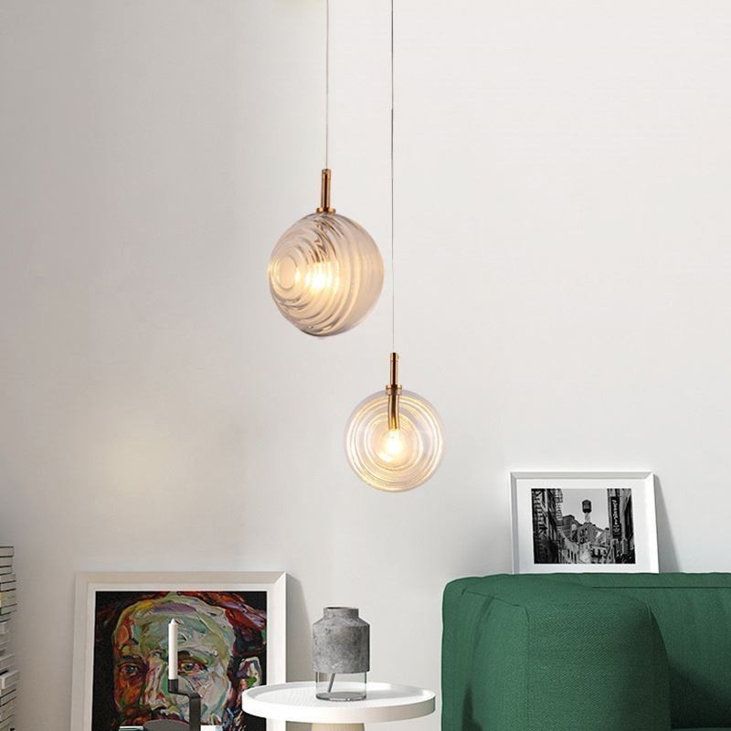 Luminária pendente de vidro criativa decorativa globo de vidro loft