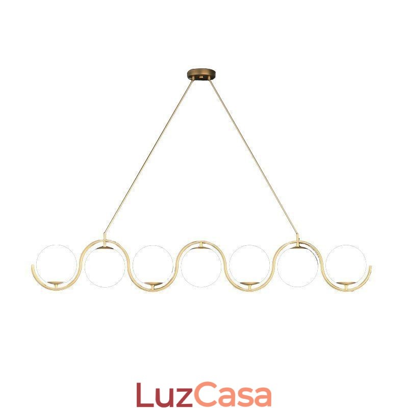 Luminária pendente moderna de globo de vidro Luminária minimalista