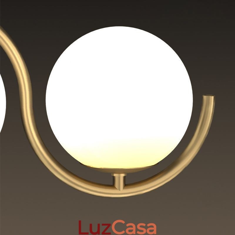 Luminária pendente moderna de globo de vidro Luminária minimalista