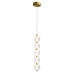 Luminária pendente de acrílico com contas decorativas