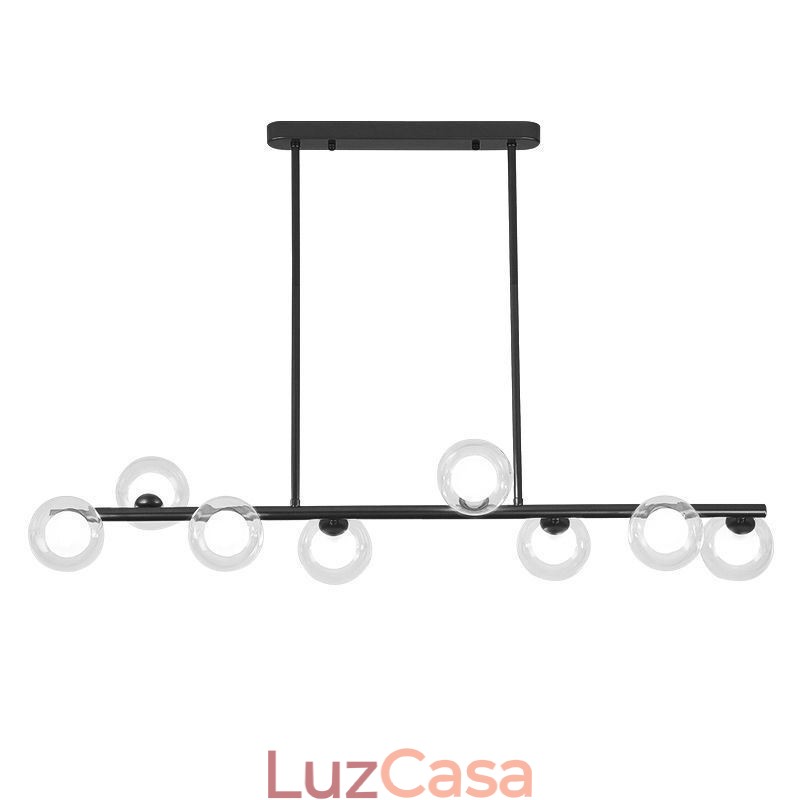 Lustre Globo de Vidro Tipo Horizontal Pendente Luz