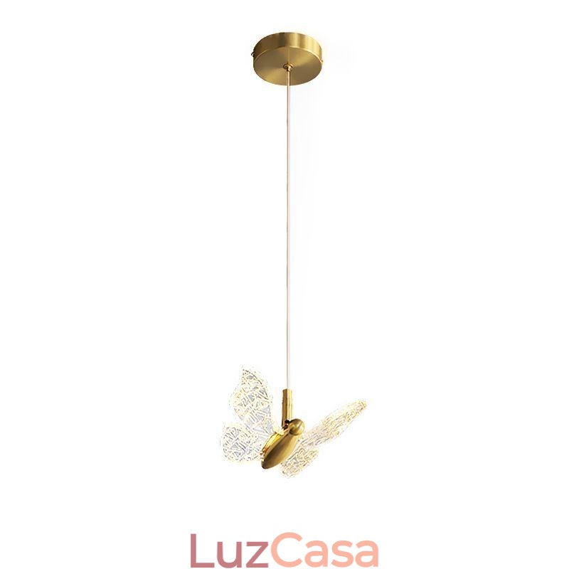 Luminária pendente de acrílico borboleta luminária de teto