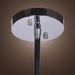 Lustre moderno contemporâneo de cristal cromado em metal