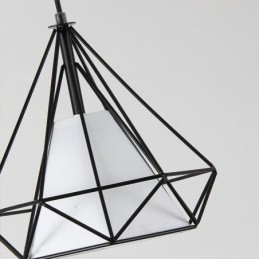 Luminária pendente em formato de diamante, luminária decorativa minimalista moderna