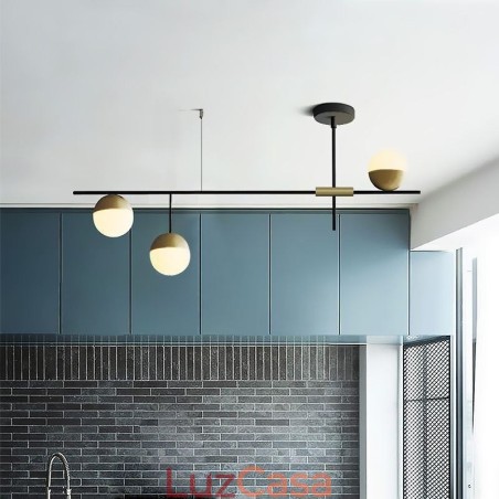 Lustre de teto com bola de vidro