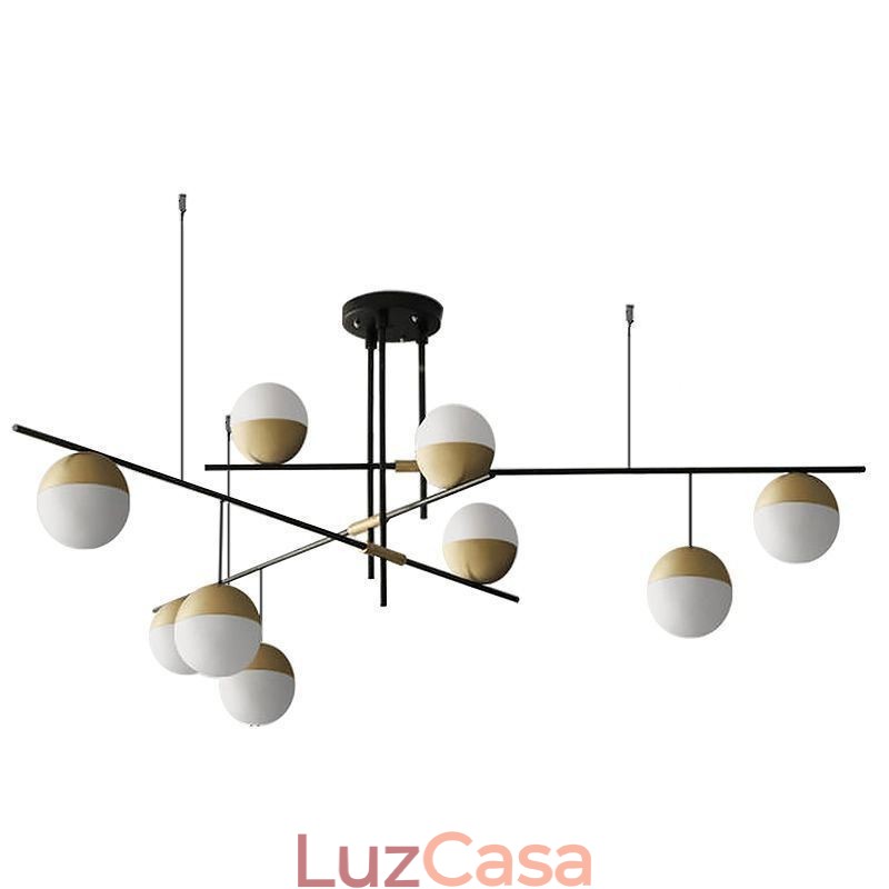 Lustre de teto com bola de vidro