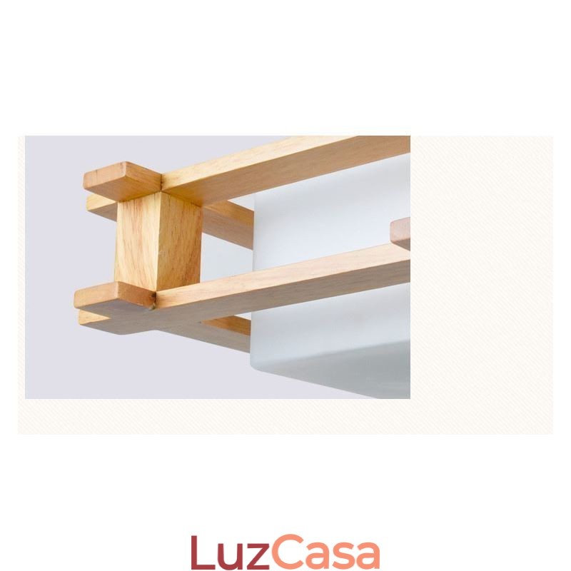 Luminária pendente criativa de carvalho com 3 luzes, luz de teto decorativa de madeira, café