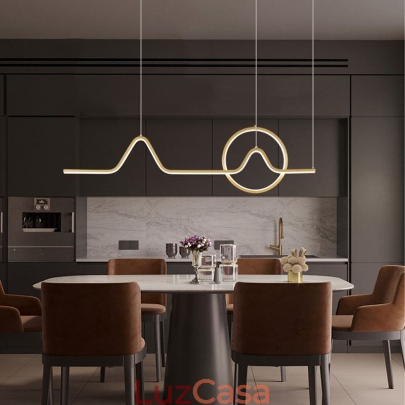 Luminária pendente minimalista decorativa 52W