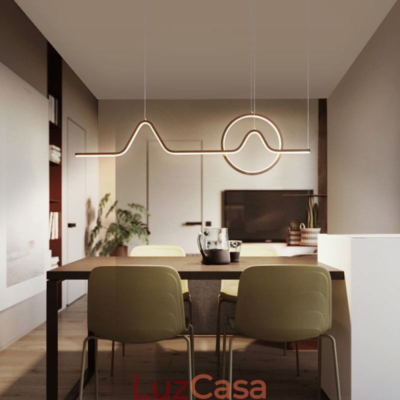 Luminária pendente minimalista decorativa 52W