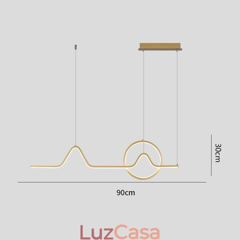 Luminária pendente minimalista decorativa 52W