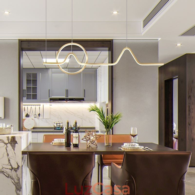 Luminária pendente minimalista decorativa 52W