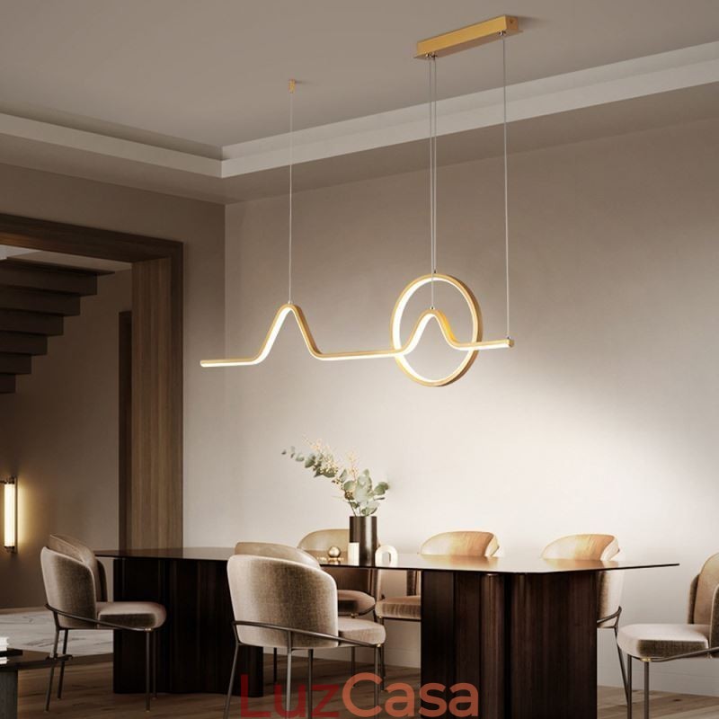 Luminária pendente minimalista decorativa 52W