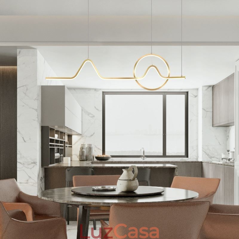 Luminária pendente minimalista decorativa 52W