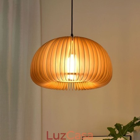 Luminária pendente estilo retrô Basswood Abóbora Luminária pendente Luminária pendente estilo retrô Basswood Abóbora Luminária pendente