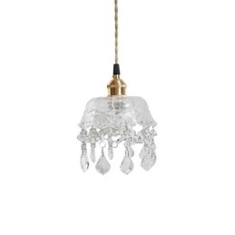 Elegante luminária pendente de vidro com cabeça única Mini luminária pendente